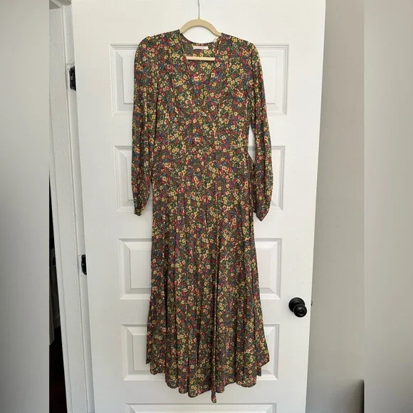 Doen Floral Maxi Dress - Green, Red, Yellow - Picture 2 of 2
